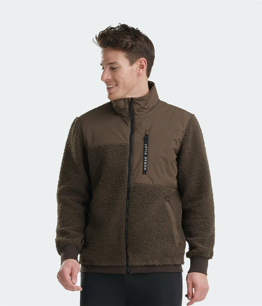 HORSE PILOT - Veste Homme Sherpa Marron