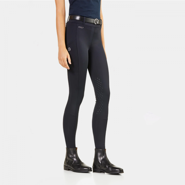 EGO 7 - Legging Equitation Mid Grip Femme Marine