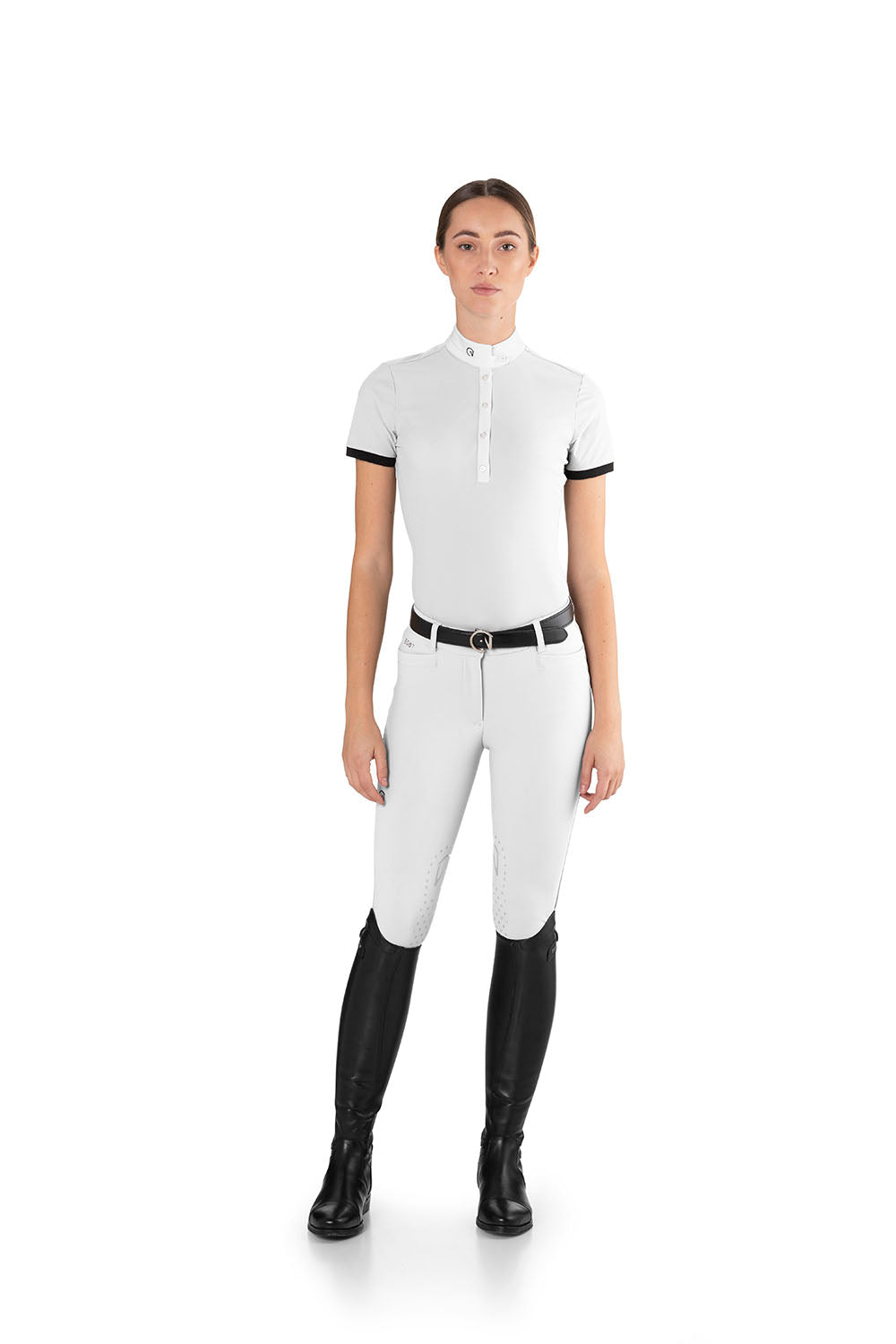 EGO 7 - Polo Concours Dona Femme Manche Courte Blanc