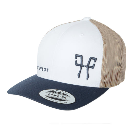 HORSE PILOT - Casquette Trucker Blanc/Marine