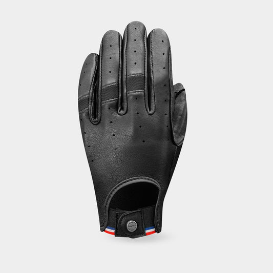 RACER - Gants d'équitation Cuir Tradition Noir