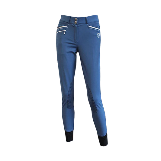 JUMP'IN - Pantalon d'équitation Fille Marie Bleu Denim