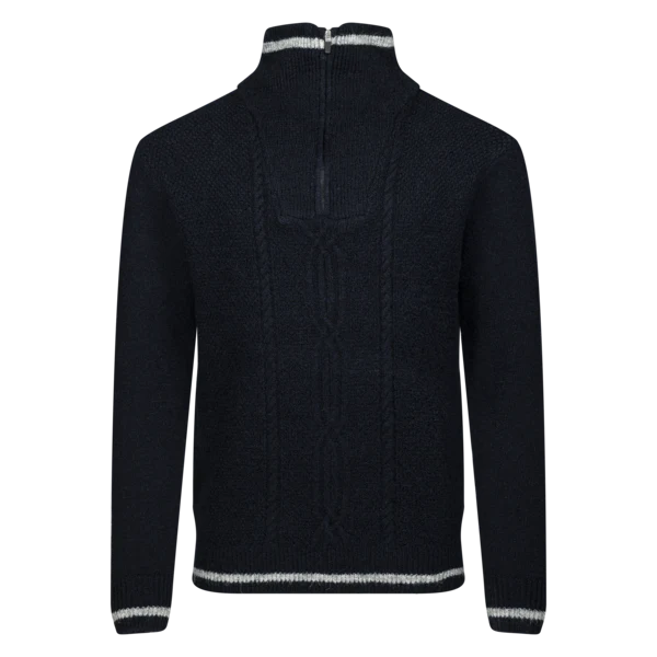 KINGSLAND - Pull Tricot Griffin Demi-Zip Homme Marine