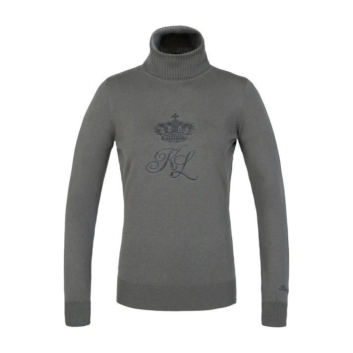 KINGSLAND - Pull Col Roulé en Tricot Femme Raylee Gris Clair